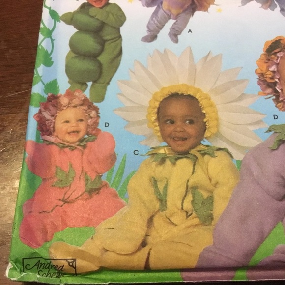 Vintage simplicity pattern 5882- 1/2-1-2-3-4-fairy-peas in a pod-flower - Picture 5 of 7